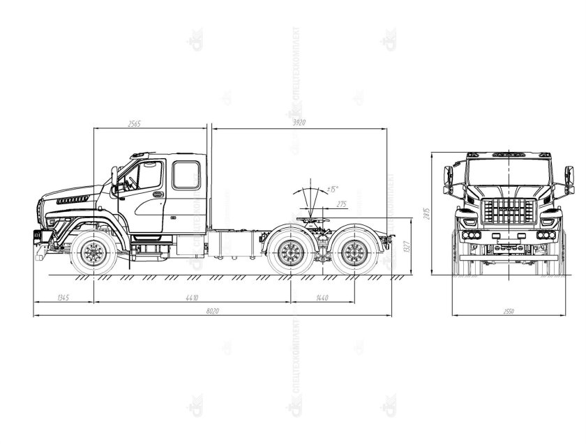 Урал 6х6 шасси