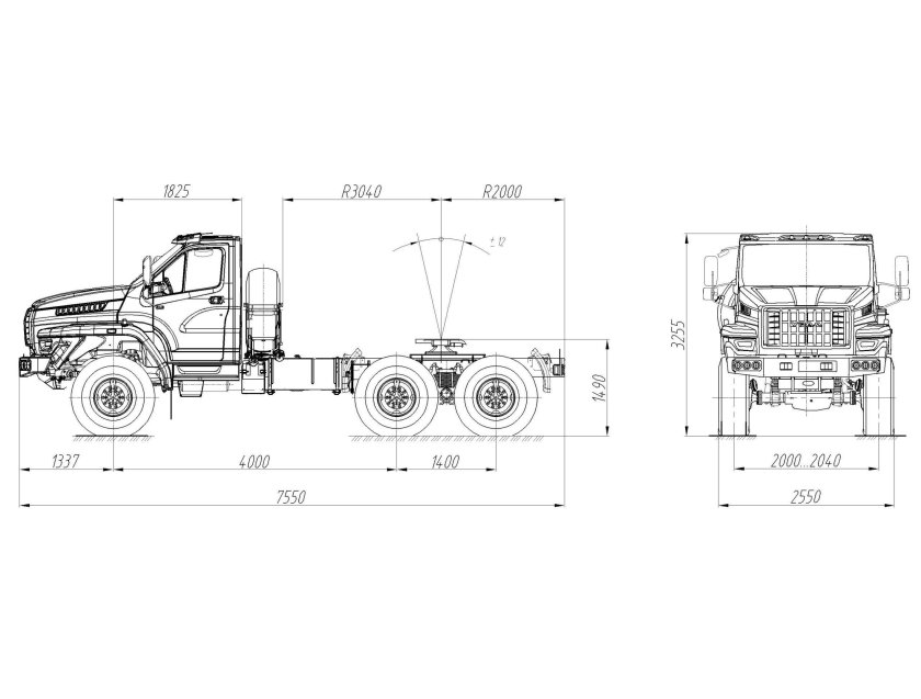 Урал 6х6 шасси