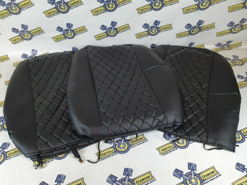 Авточехлы нива шевроле экокожа черный ромб