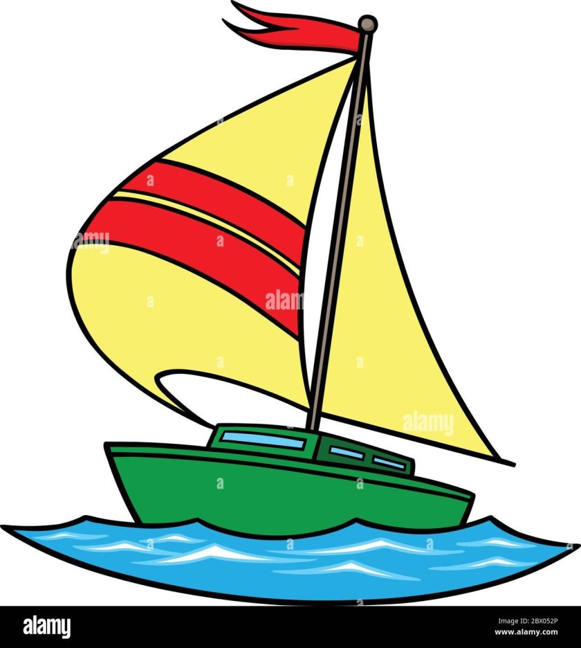 Яхта мультяшная