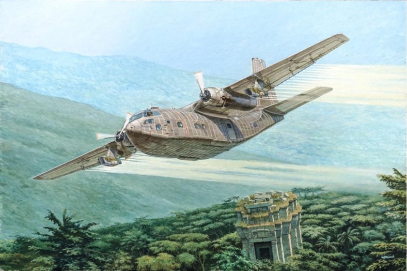 Rod057 самолет Fairchild c-123k/UC-123k Roden, 1/72