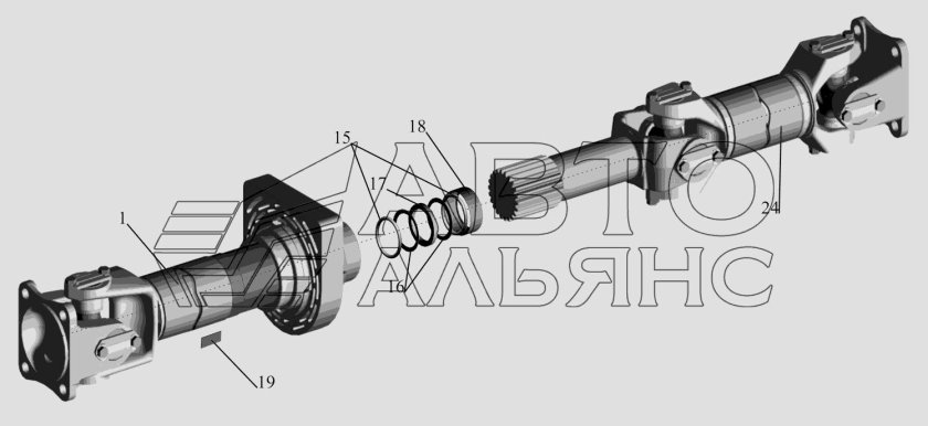 Вал карданный МАЗ 4370