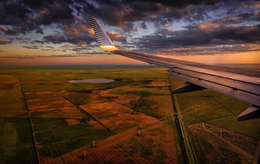 Красивый вид с самолета