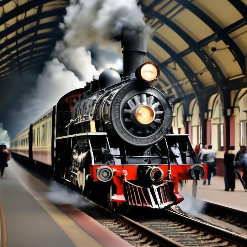 Красивый паровоз