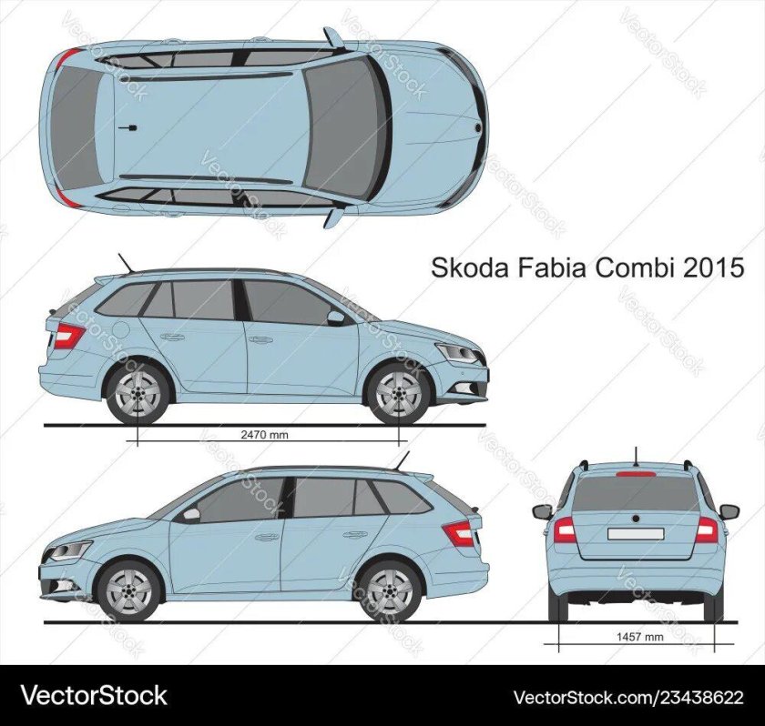 Skoda Fabia чертеж