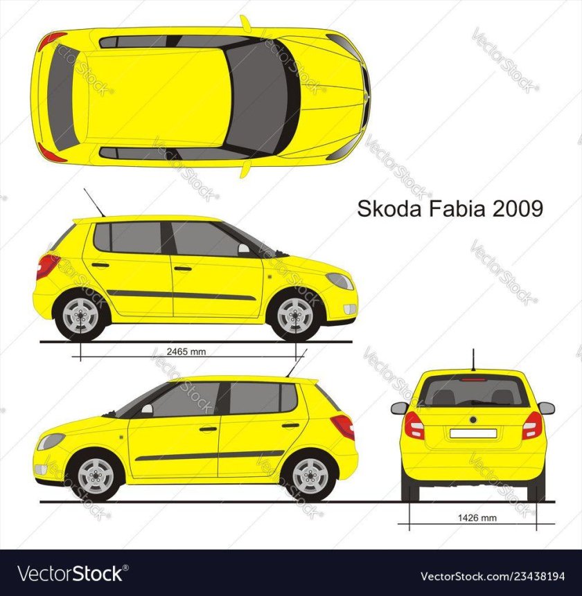 Чертежи Skoda Fabia 2