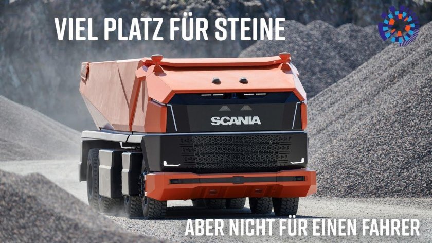 Беспилотный самосвал Скания