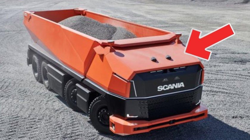 Беспилотный самосвал Скания