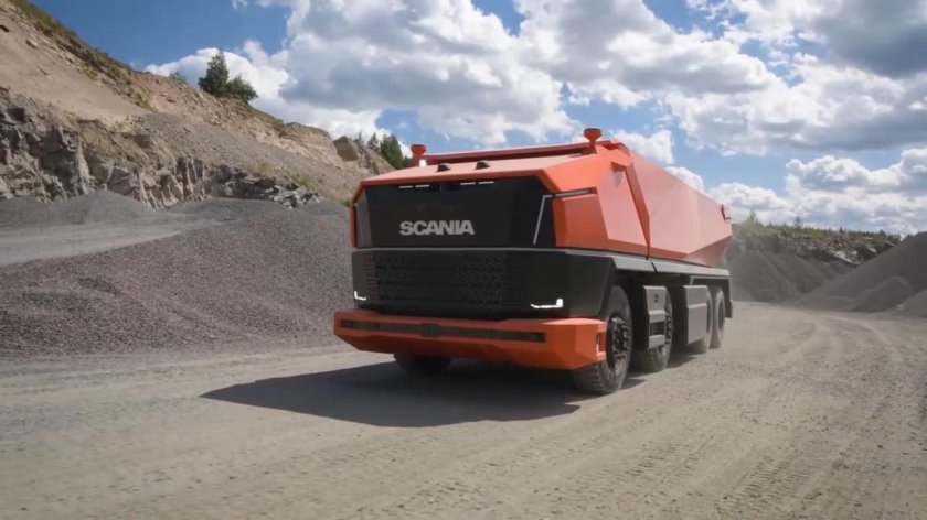 Беспилотный самосвал Скания