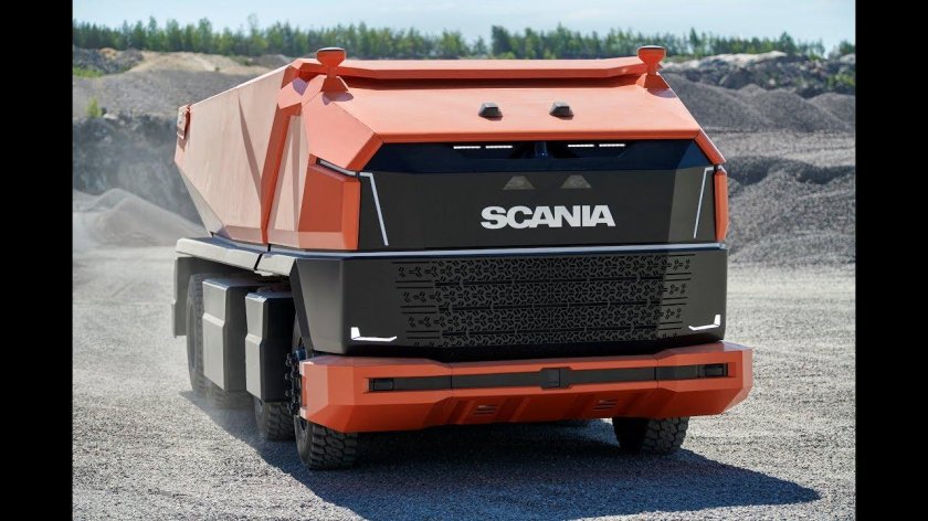 Беспилотный самосвал Скания