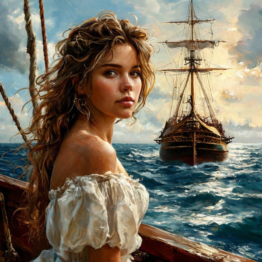 Корабль в море