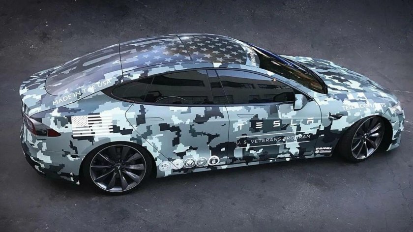 Tesla model 3 камуфляж