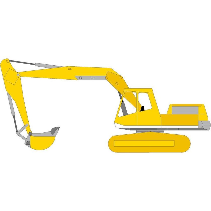 Желтый экскаватор