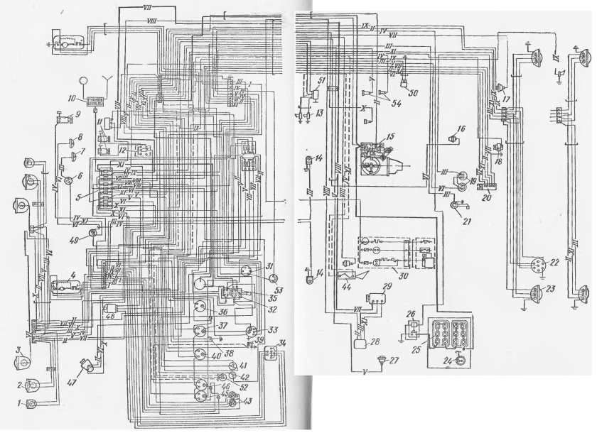 Схема электрооборудования МАЗ 5440 а8