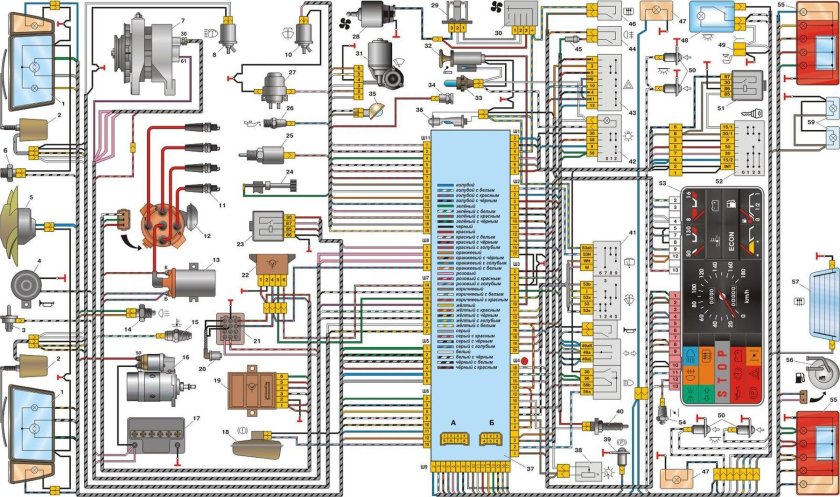 Схема электропроводки ваз 21099 инжектор