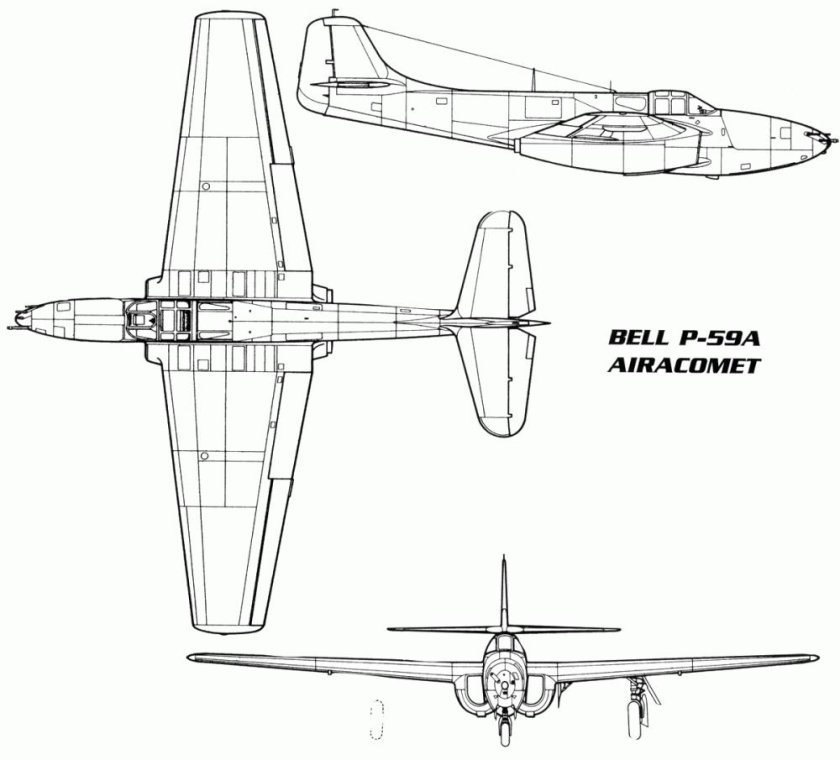 P-59a Airacomet чертеж