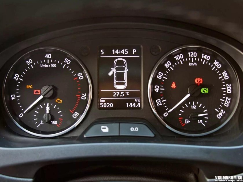 Комбинация приборов Шкода Рапид 2014 года