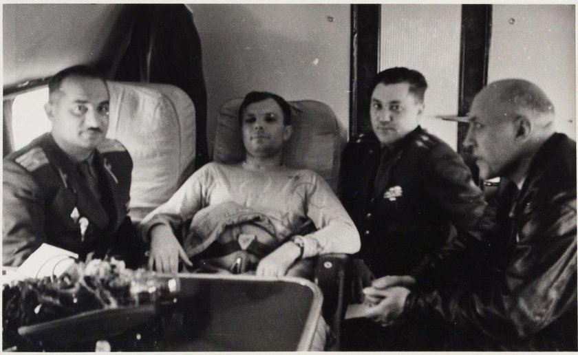 Юрий Гагарин после полета в космос