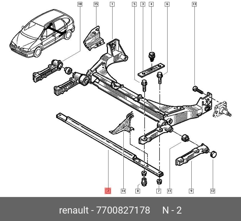 Renault Scenic 2 задняя подвеска