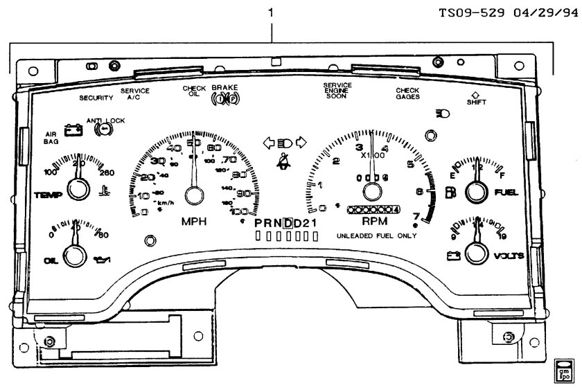 Лампочки для приборной панели Chevrolet Blazer
