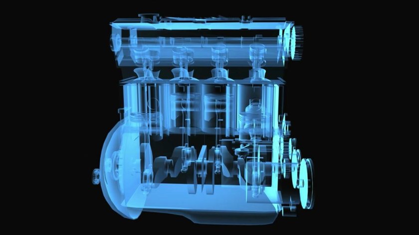 Прозрачный двигатель внутреннего сгорания