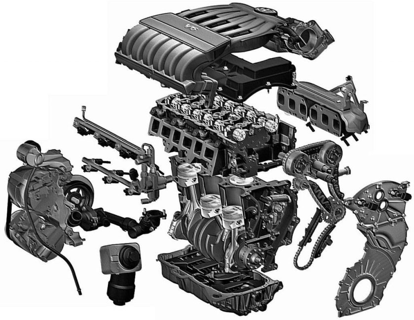 Разобранный мотор