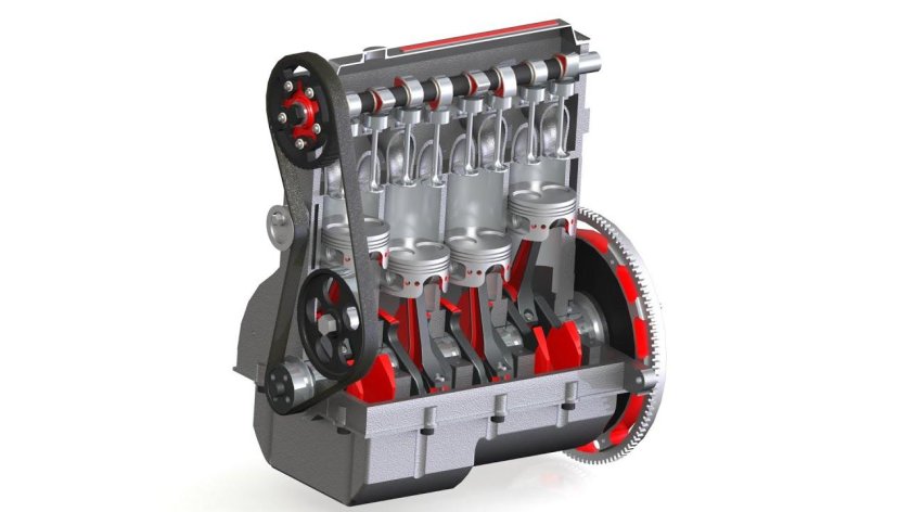 4 Тактный двигатель 4 цилиндра