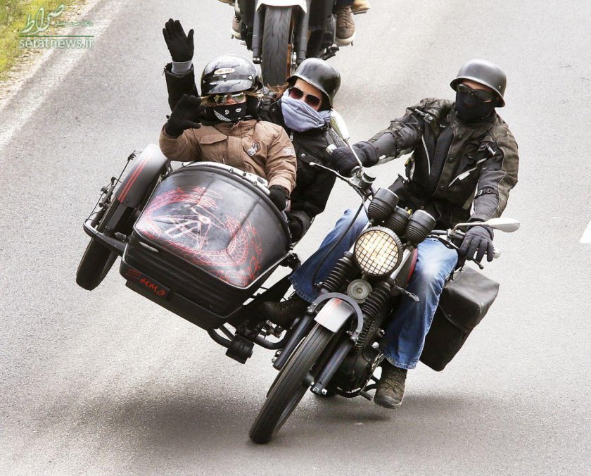 Смешной мотоцикл с люлькой