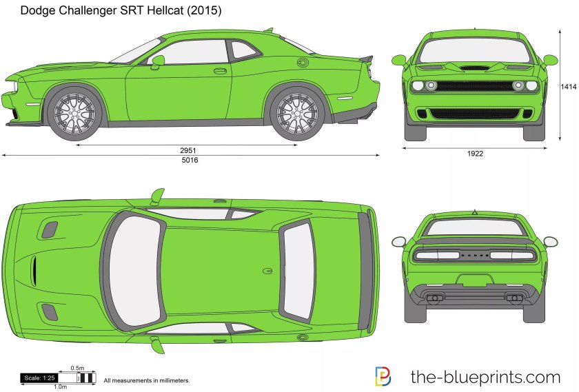 Dodge Challenger 2008 чертеж