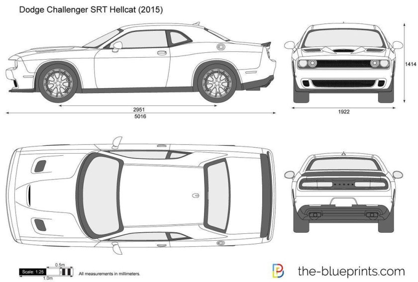 Dodge Challenger 2008 чертеж