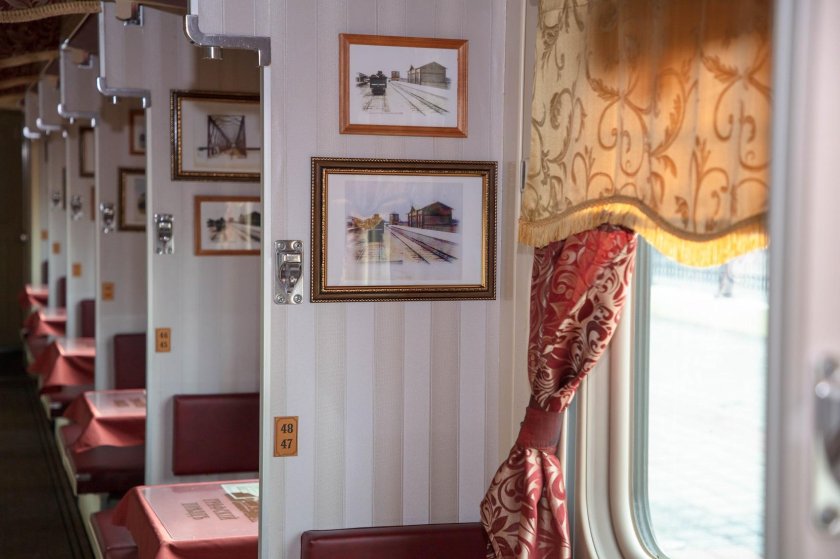 Ретропоезд рускеала вагон ресторан