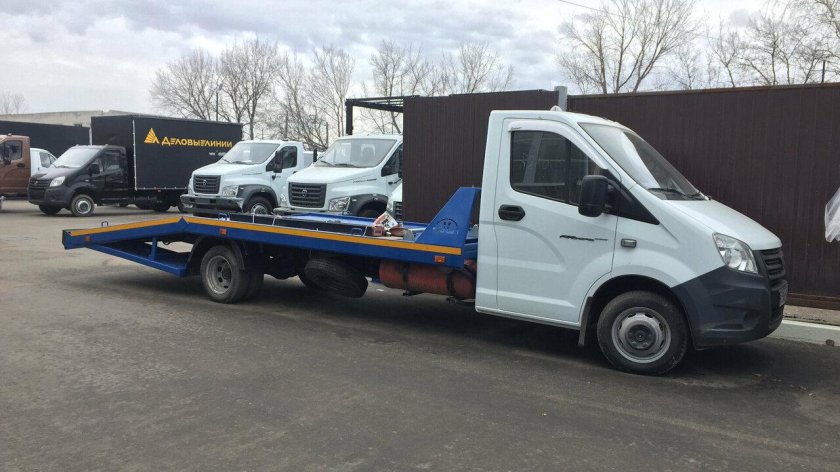 Эвакуатор Газель Некст ломаная платформа