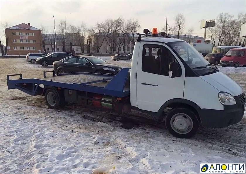 Газель эвакуатор зимой