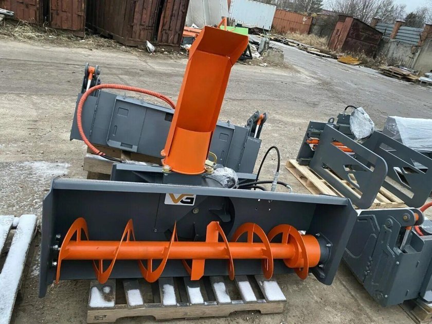 Снегометатель шнекороторный для минипогрузчика