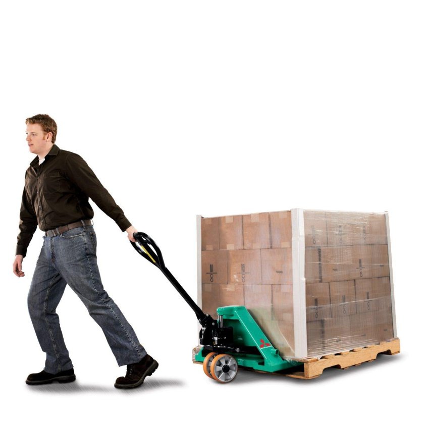 Грузчик с тележкой
