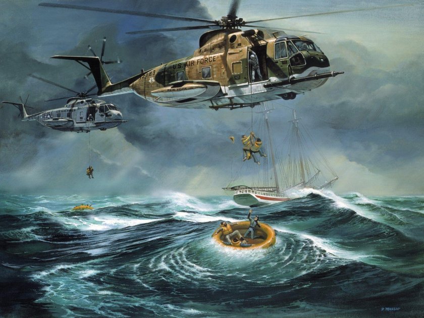 Картина вертолет