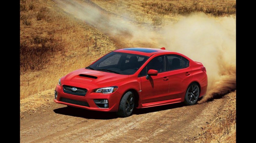 Subaru WRX STI красная