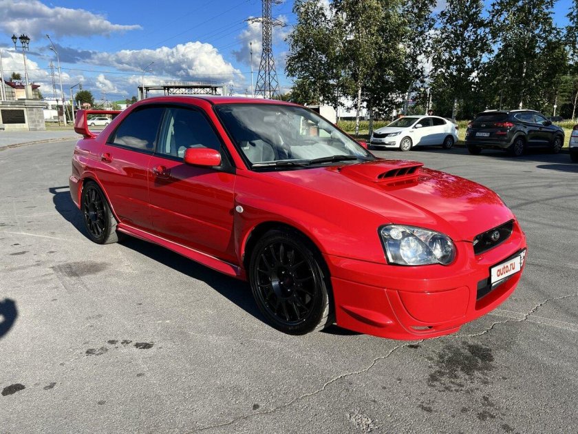 Subaru impreza wrx sti 2004 red