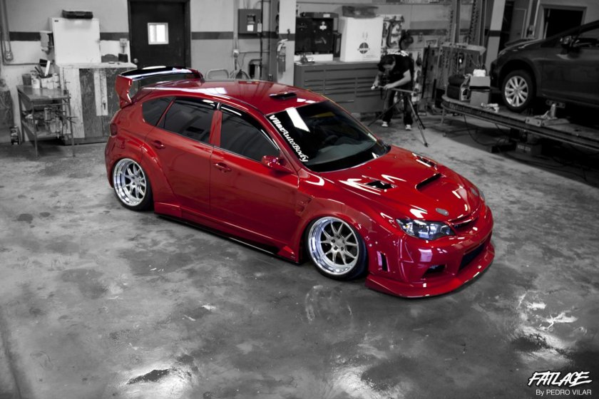 Subaru Impreza WRX STI 2008 красная