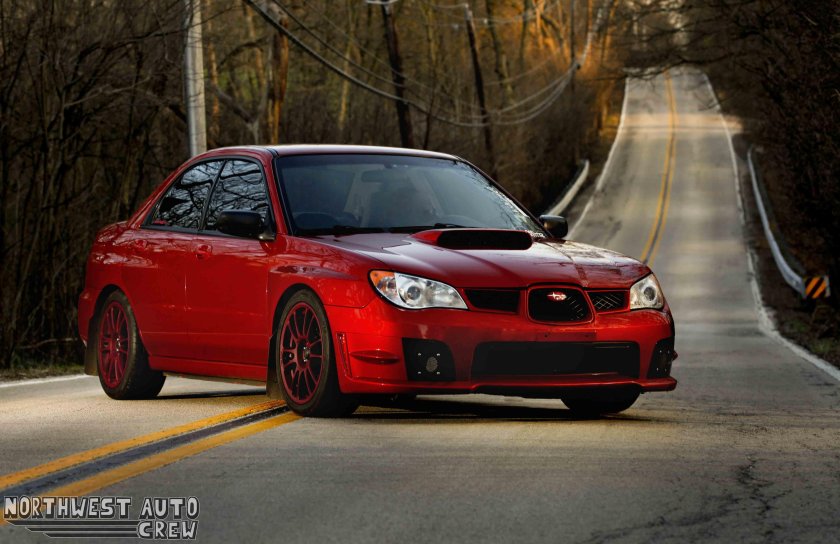 Subaru Impreza WRX 2007 красная