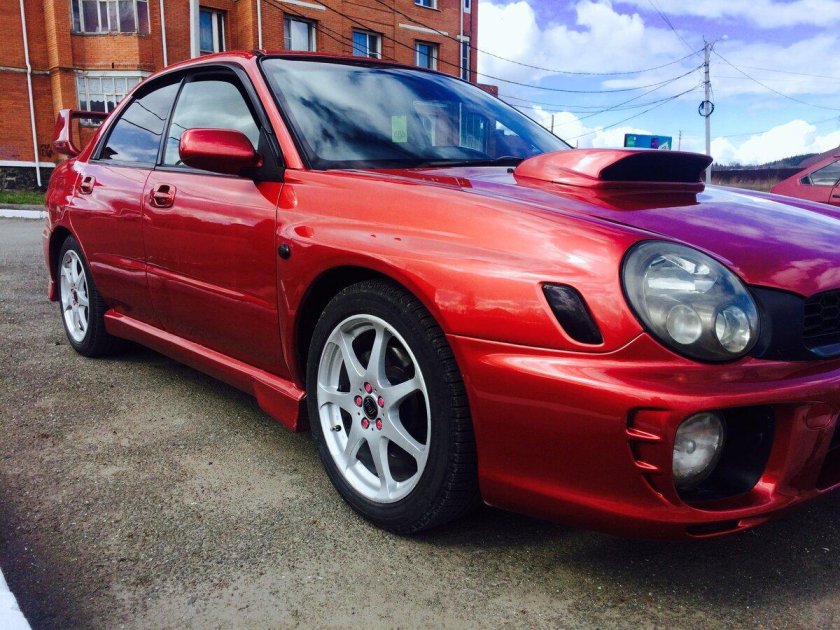 Subaru Impreza WRX 2002 красная