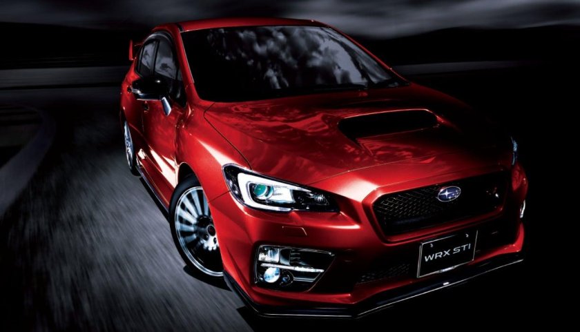 Субару WRX STI 2015 красная