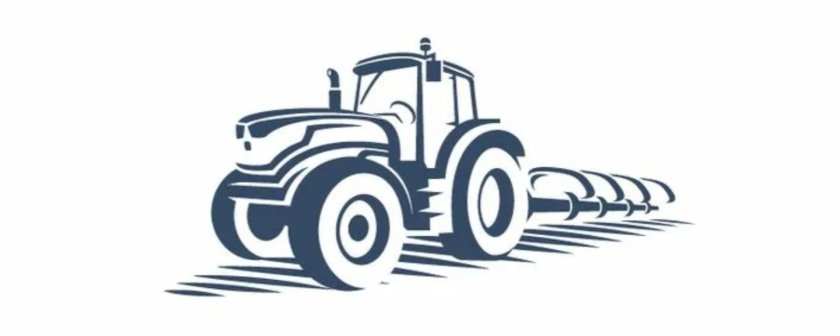 Трактор силуэт