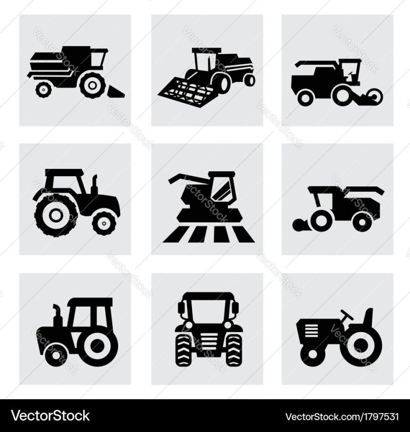 Трактор значок