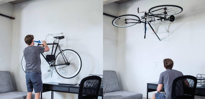 Велосипед на стене