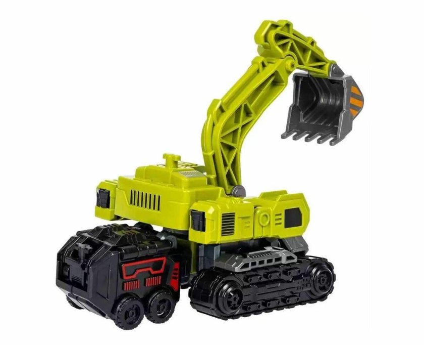 Зеленый экскаватор