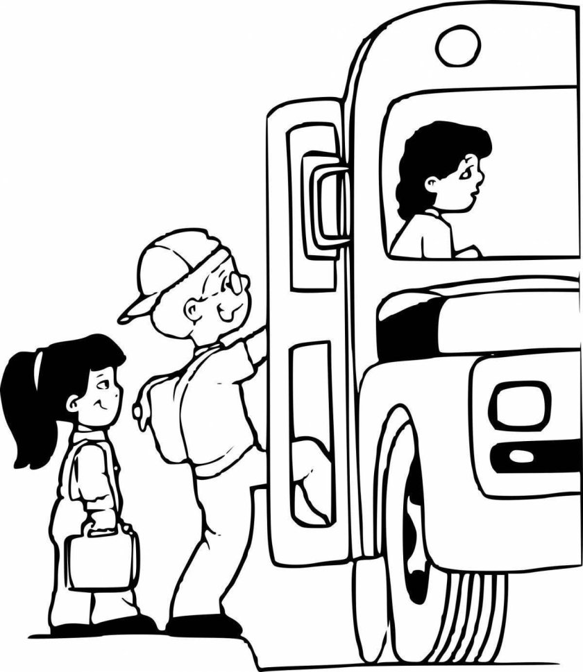 Раскраска автобус