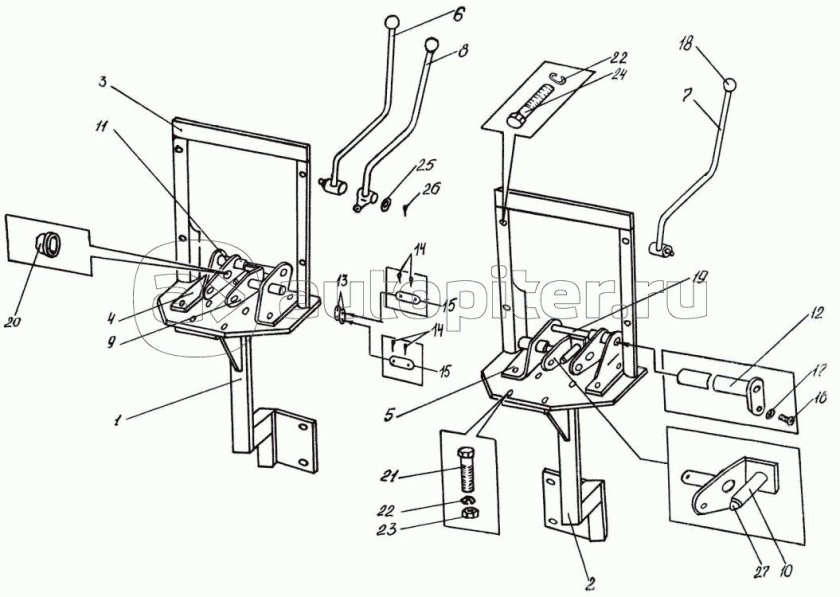 Управление мксм 800 рычаги