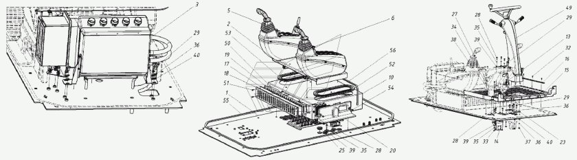 Панель управления экскаватора