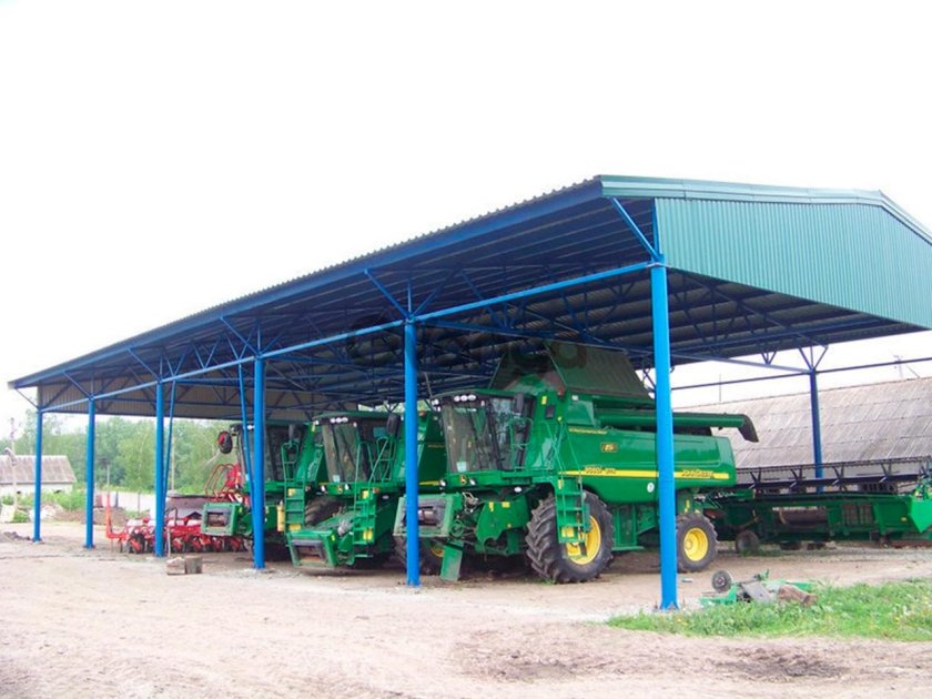 Навес для СХ техники 10х20